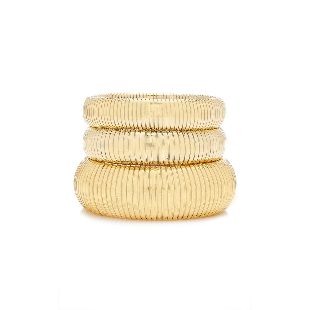 Ben Amun Exclusive Cobra 24k Plated Bracelet Set - One Size